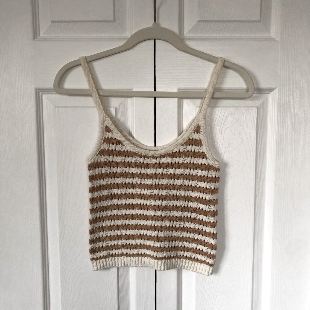 Madewell Striped Open-Stitch Sweater Tank Size XXS